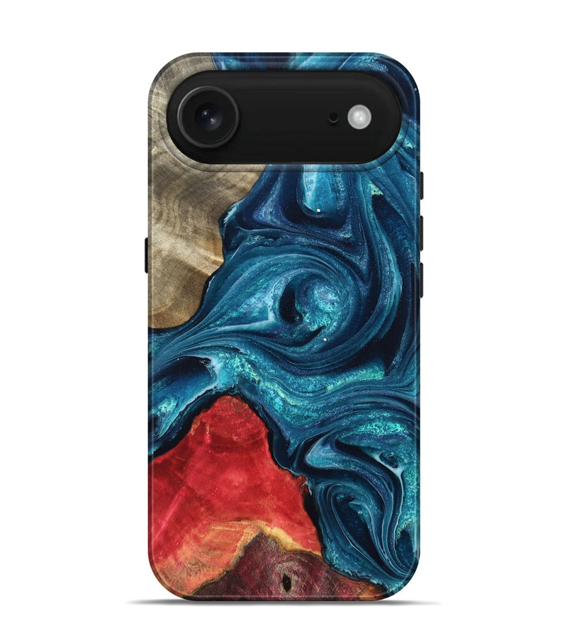iPhone 17 Air Wood Live Edge Phone Case - Easton (Blue, 819990)