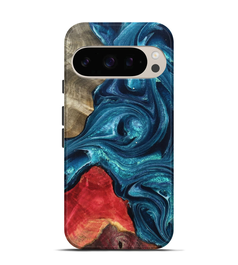 Pixel 10 Wood Live Edge Phone Case - Easton (Blue, 819990)