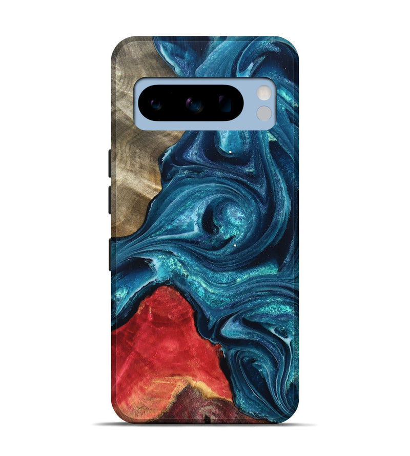 Pixel 8 Pro Wood Live Edge Phone Case - Easton (Blue, 819990)