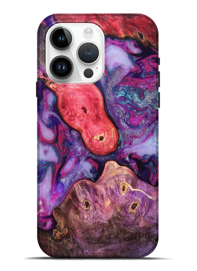 iPhone 15 Pro Max Wood Live Edge Phone Case - Wiley (Purple, 819991)