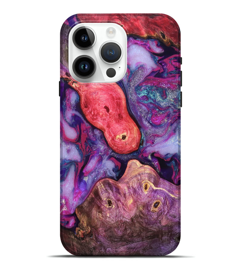 iPhone 15 Pro Max Wood Live Edge Phone Case - Wiley (Purple, 819991)