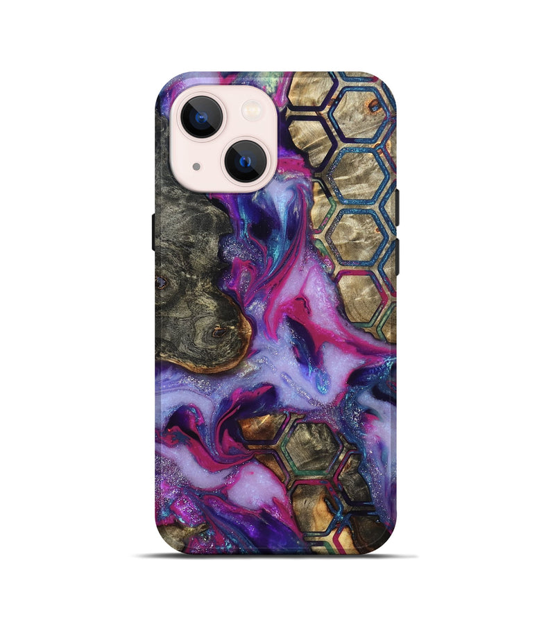 iPhone 13 mini Wood Live Edge Phone Case - Marvel (Pattern, 819992)