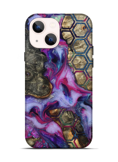 iPhone 14 Wood Live Edge Phone Case - Marvel (Pattern, 819992)