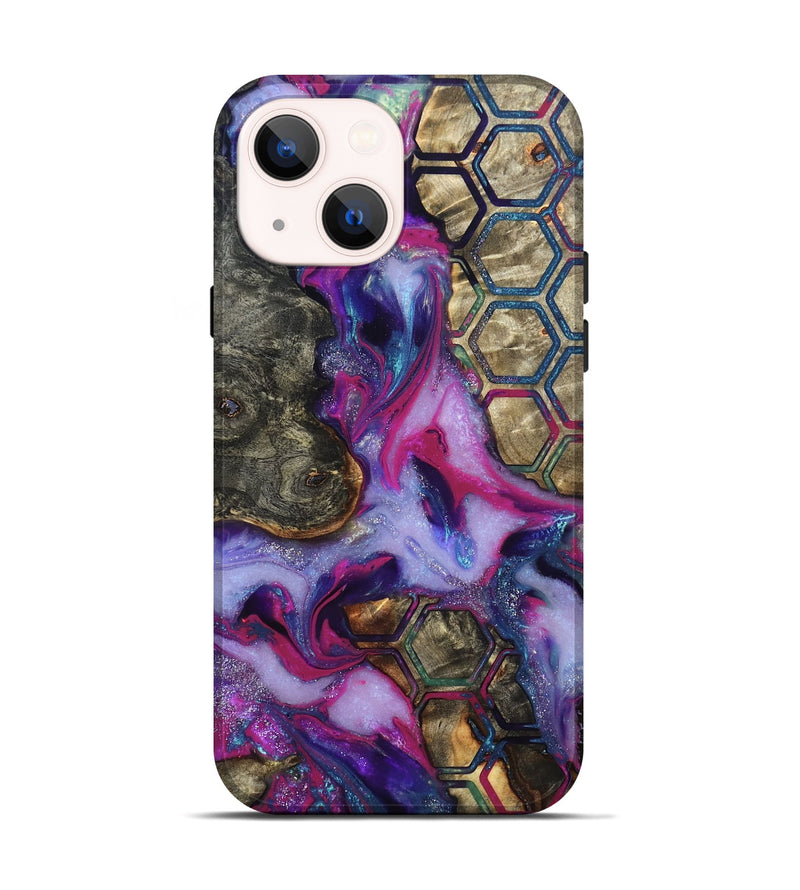 iPhone 14 Wood Live Edge Phone Case - Marvel (Pattern, 819992)