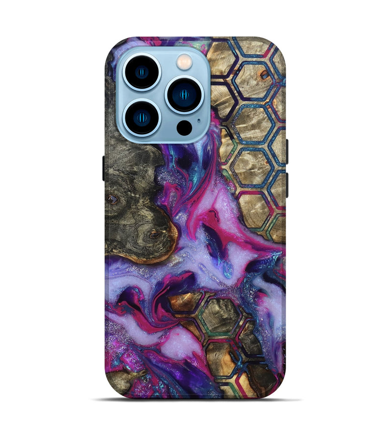 iPhone 14 Pro Wood Live Edge Phone Case - Marvel (Pattern, 819992)