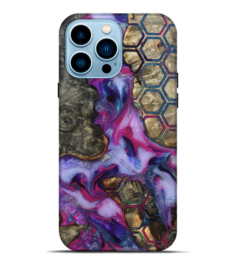 iPhone 14 Pro Max Wood Live Edge Phone Case - Marvel (Pattern, 819992)