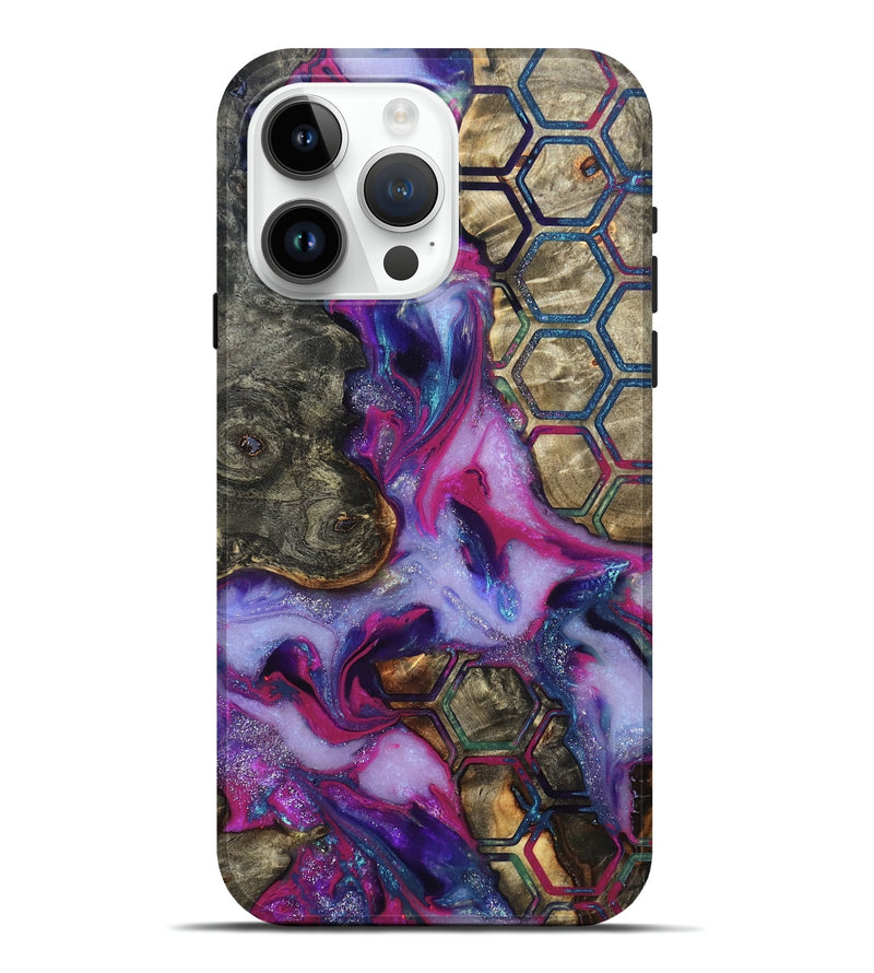 iPhone 15 Pro Max Wood Live Edge Phone Case - Marvel (Pattern, 819992)