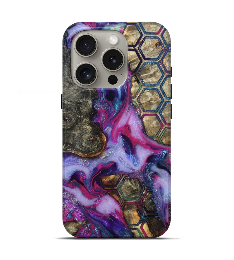 iPhone 16 Pro Wood Live Edge Phone Case - Marvel (Pattern, 819992)