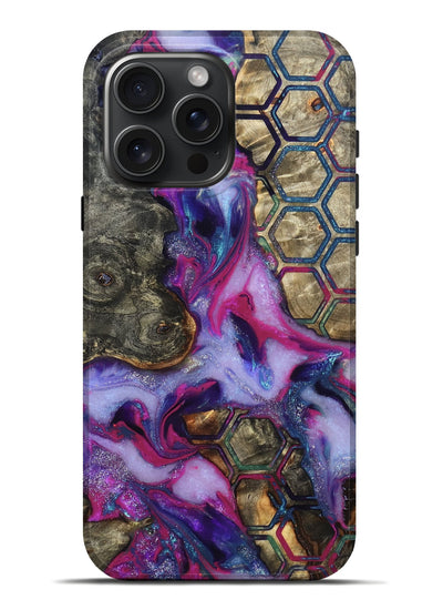 iPhone 16 Pro Max Wood Live Edge Phone Case - Marvel (Pattern, 819992)