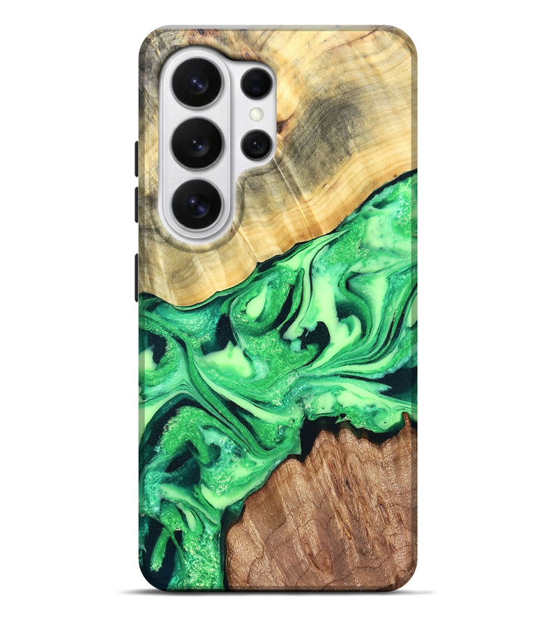 Galaxy S26 Ultra Wood Live Edge Phone Case - Quincy (Green, 819994)