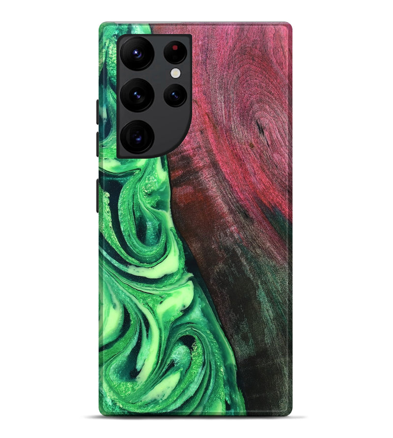 Galaxy S22 Ultra Wood Live Edge Phone Case - Dorla (Green, 819995)