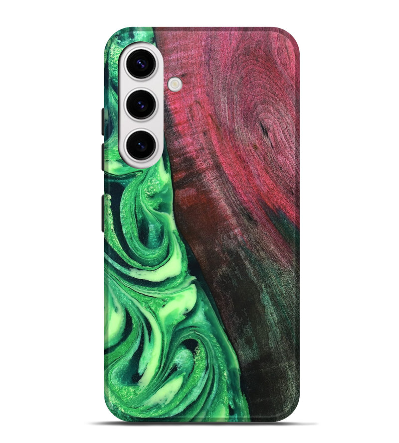 Galaxy S25 Plus Wood Live Edge Phone Case - Dorla (Green, 819995)