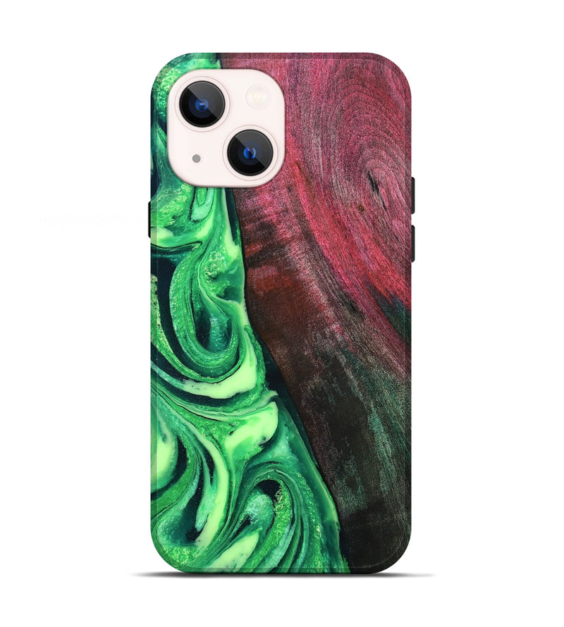 iPhone 13 Wood Live Edge Phone Case - Dorla (Green, 819995)