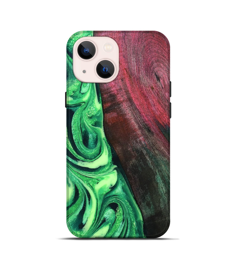 iPhone 13 mini Wood Live Edge Phone Case - Dorla (Green, 819995)