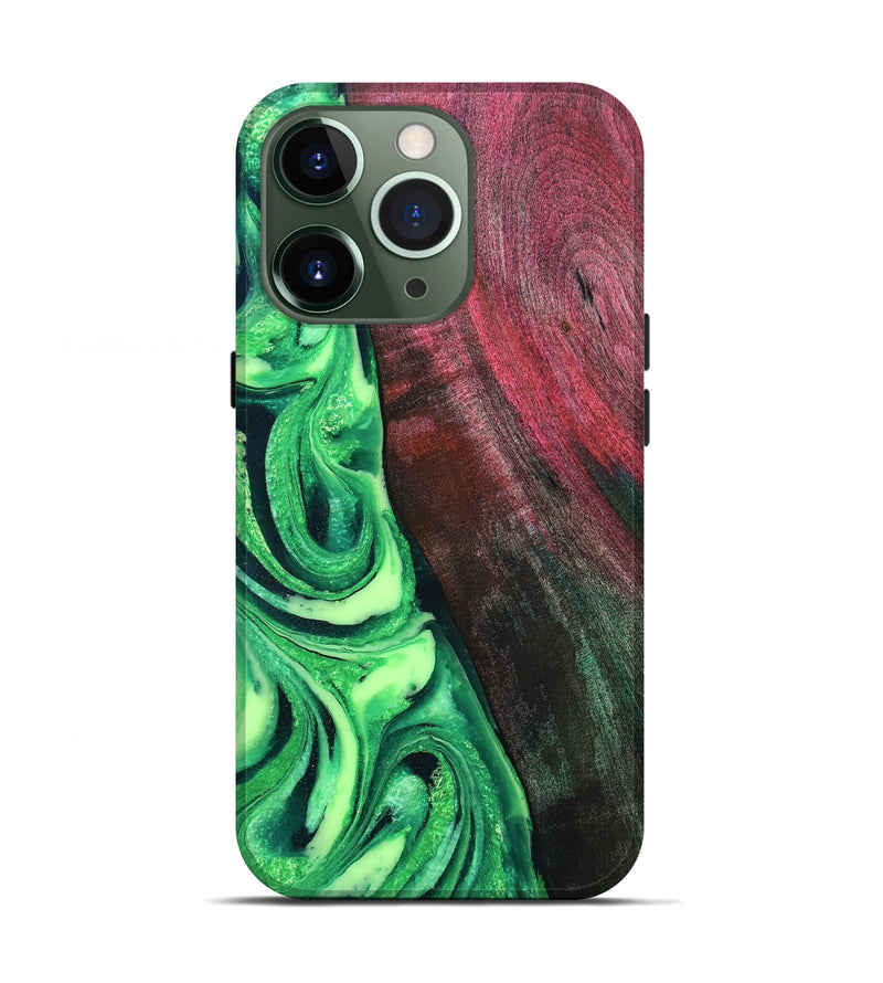 iPhone 13 Pro Wood Live Edge Phone Case - Dorla (Green, 819995)
