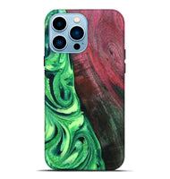 iPhone 14 Pro Max Wood Live Edge Phone Case - Dorla (Green, 819995)
