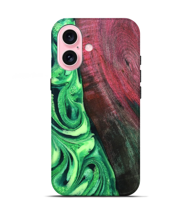 iPhone 17 Wood Live Edge Phone Case - Dorla (Green, 819995)