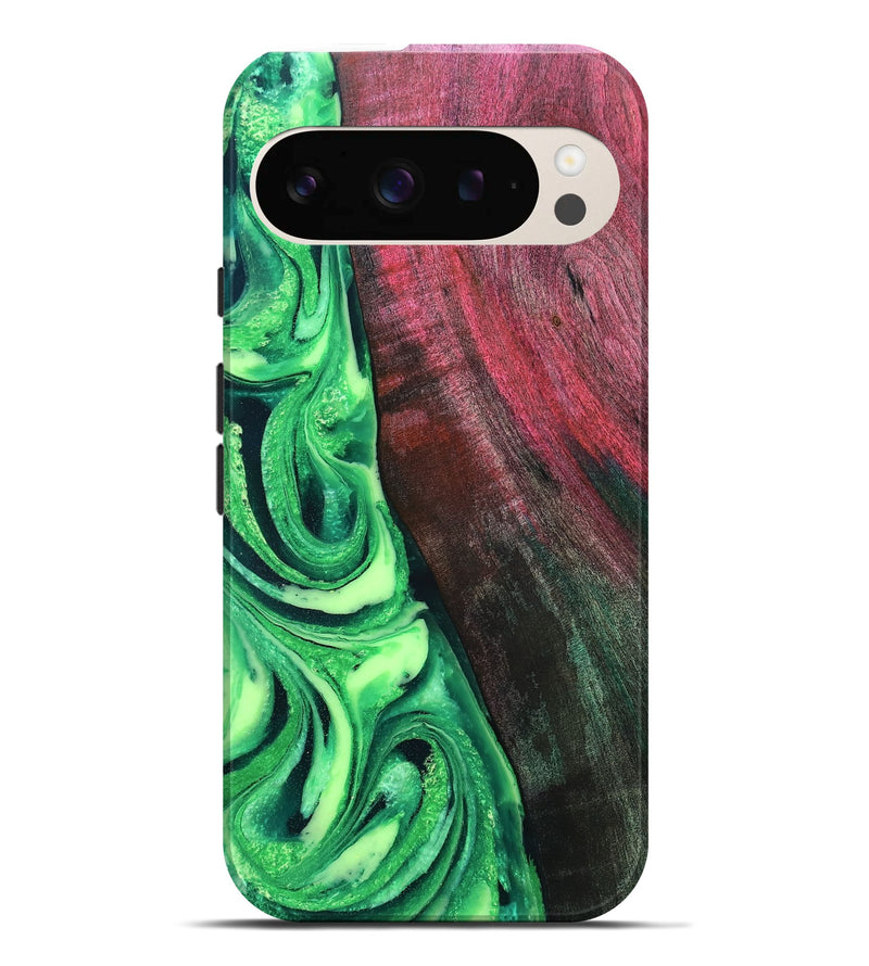 Pixel 9 Pro XL Wood Live Edge Phone Case - Dorla (Green, 819995)