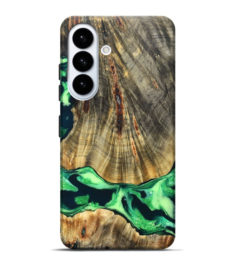 Galaxy S26 Plus Wood Live Edge Phone Case - Javon (Green, 819996)