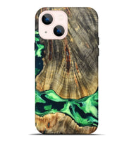 iPhone 14 Plus Wood Live Edge Phone Case - Javon (Green, 819996)