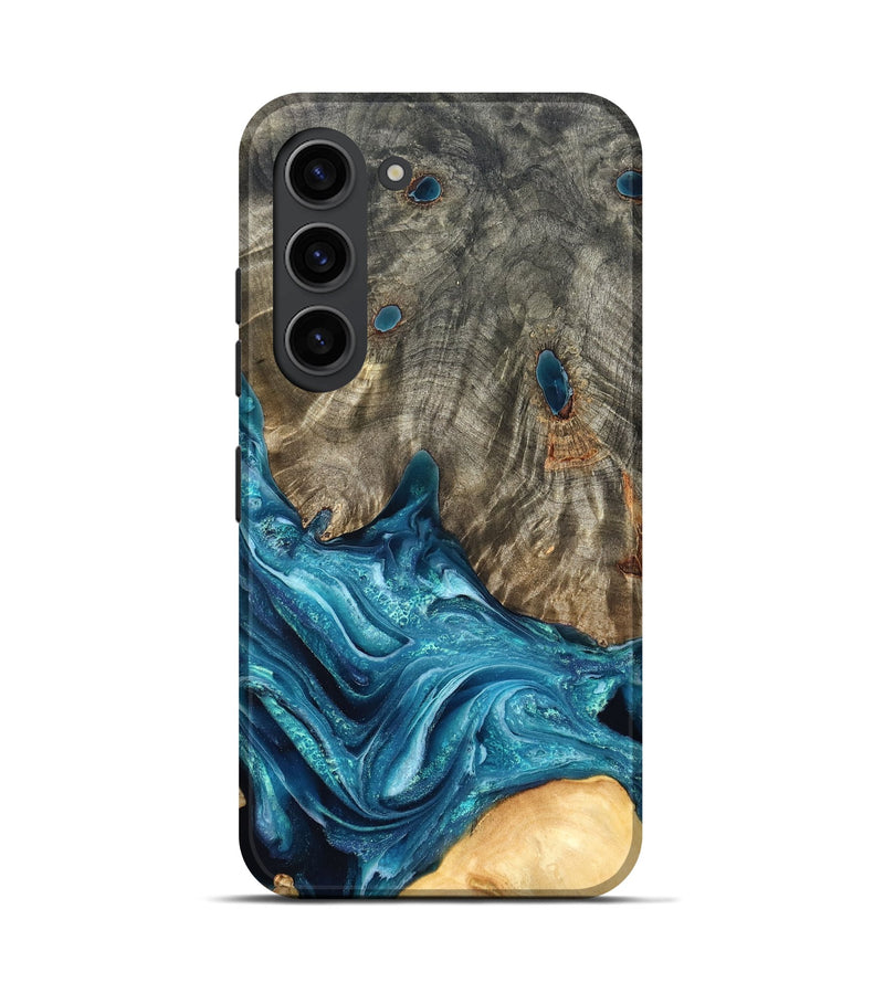 Galaxy S23 Wood Live Edge Phone Case - Tera (Blue, 819998)