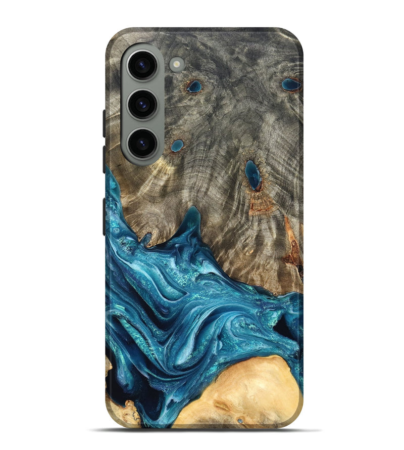 Galaxy S23 Plus Wood Live Edge Phone Case - Tera (Blue, 819998)