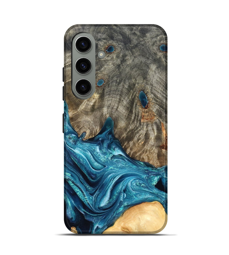 Galaxy S24 Wood Live Edge Phone Case - Tera (Blue, 819998)