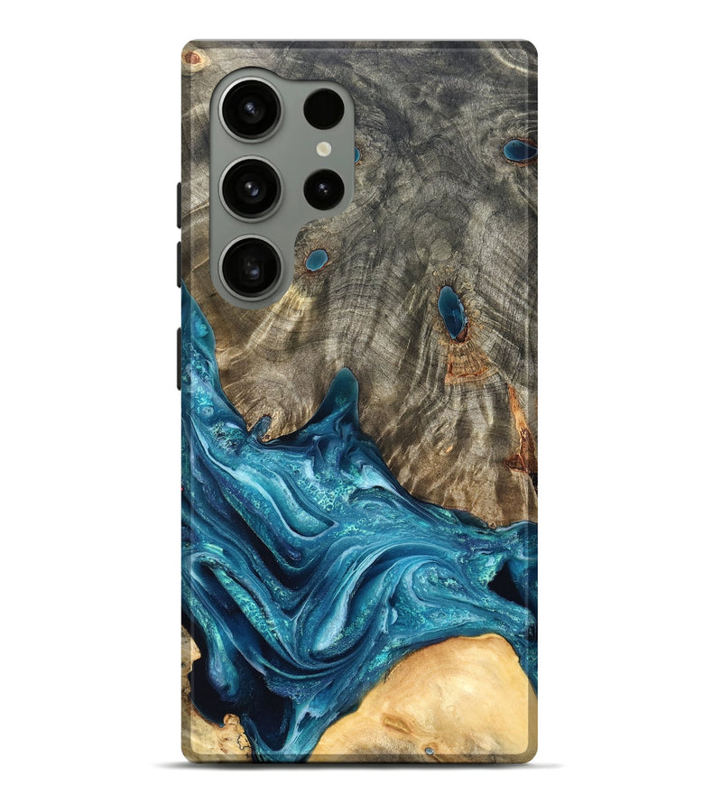 Galaxy S24 Ultra Wood Live Edge Phone Case - Tera (Blue, 819998)