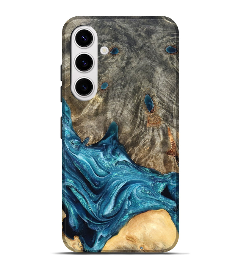 Galaxy S25 Plus Wood Live Edge Phone Case - Tera (Blue, 819998)