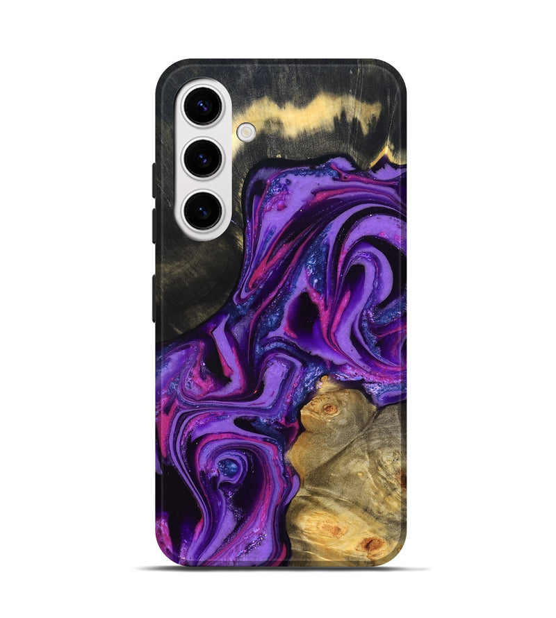 Galaxy S25 Wood Live Edge Phone Case - Edmund (Purple, 820000)