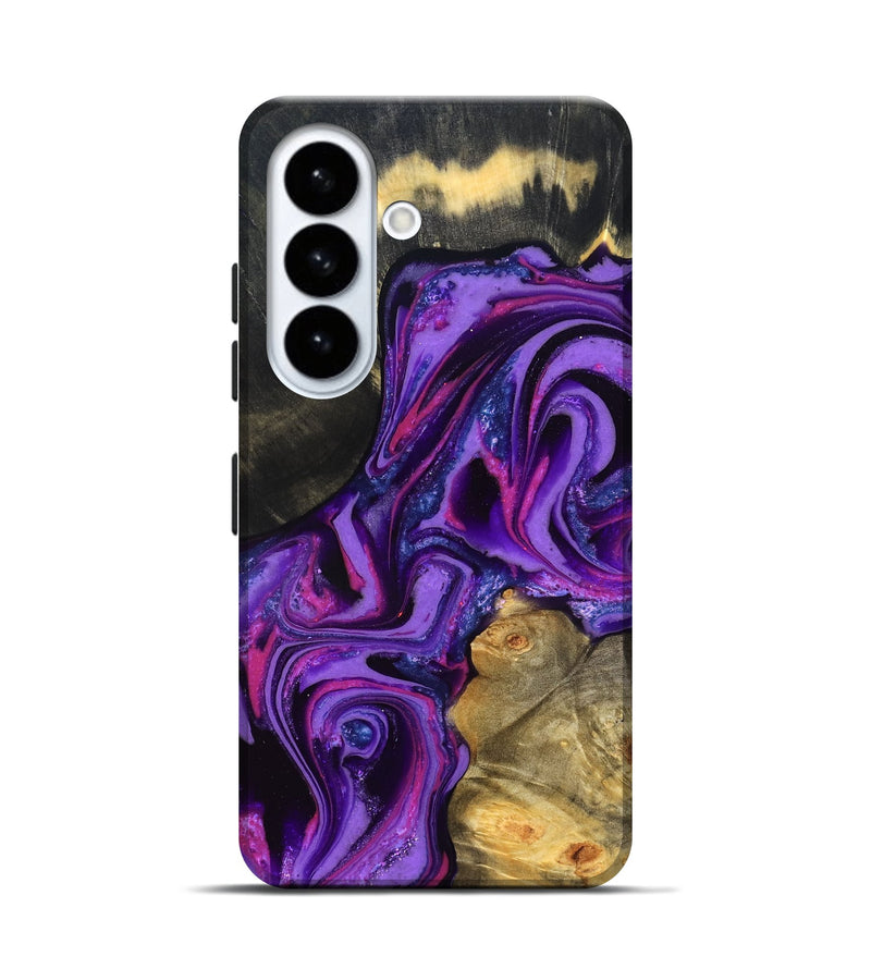 Galaxy S26 Wood Live Edge Phone Case - Edmund (Purple, 820000)