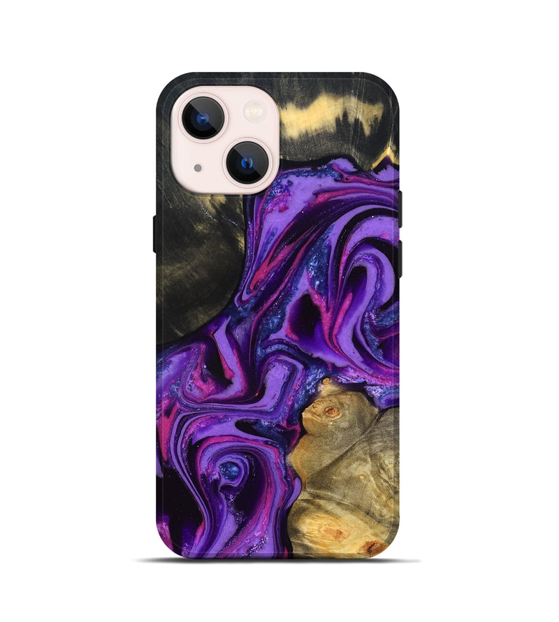 iPhone 13 mini Wood Live Edge Phone Case - Edmund (Purple, 820000)