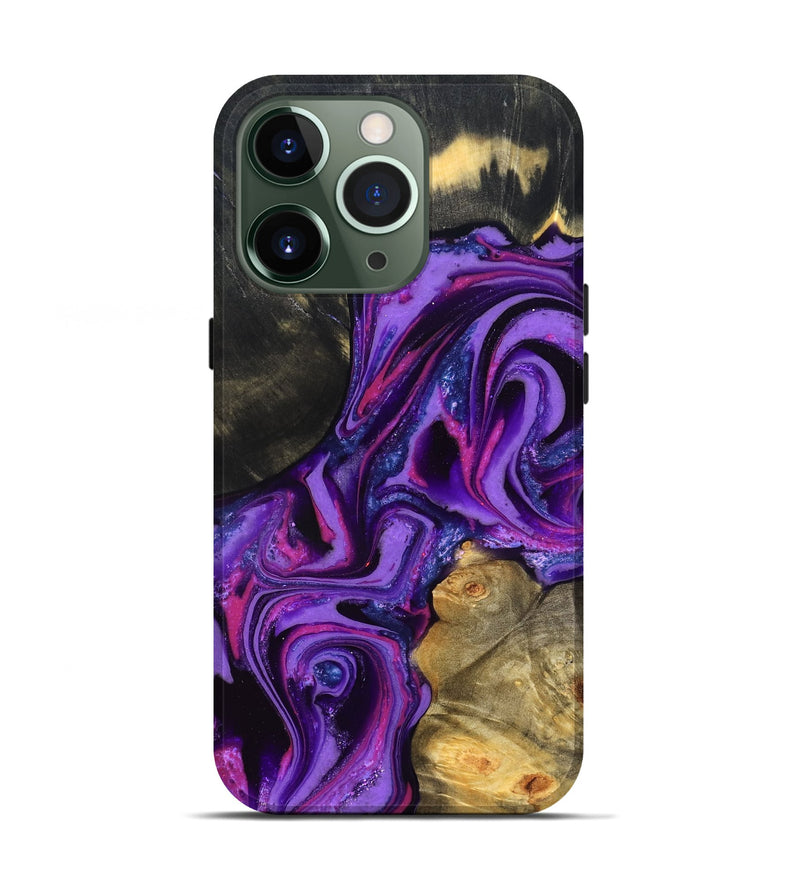 iPhone 13 Pro Wood Live Edge Phone Case - Edmund (Purple, 820000)