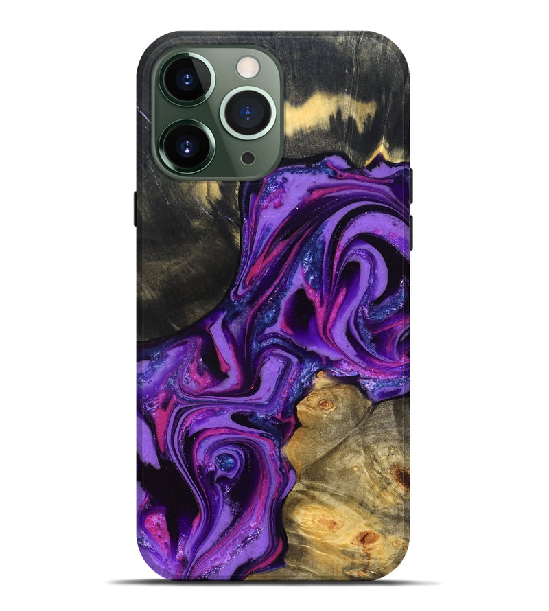 iPhone 13 Pro Max Wood Live Edge Phone Case - Edmund (Purple, 820000)