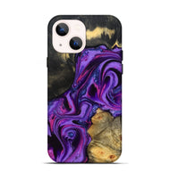 iPhone 14 Wood Live Edge Phone Case - Edmund (Purple, 820000)