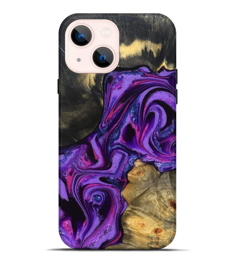 iPhone 14 Plus Wood Live Edge Phone Case - Edmund (Purple, 820000)
