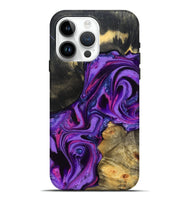 iPhone 15 Pro Max Wood Live Edge Phone Case - Edmund (Purple, 820000)
