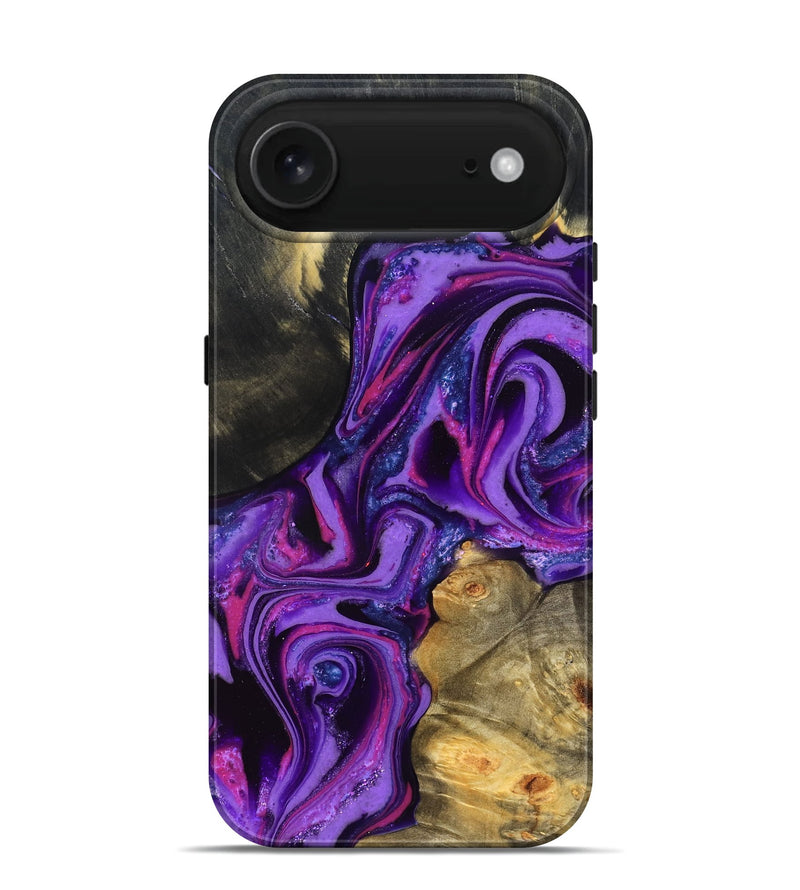 iPhone 17 Air Wood Live Edge Phone Case - Edmund (Purple, 820000)