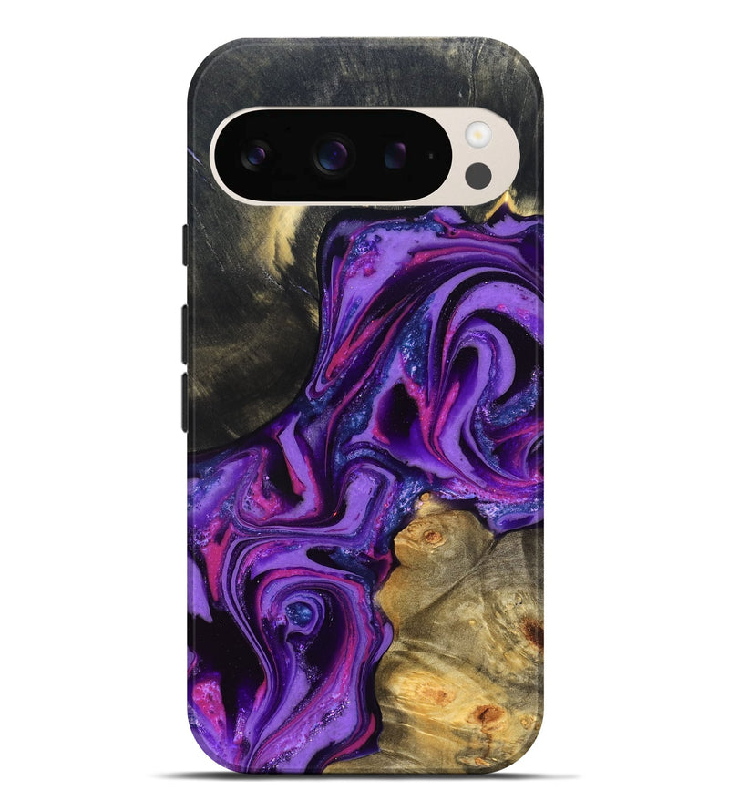 Pixel 9 Pro XL Wood Live Edge Phone Case - Edmund (Purple, 820000)