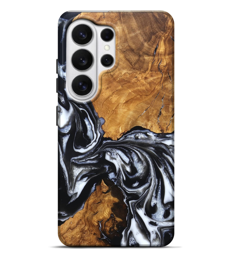 Galaxy S26 Ultra Wood Live Edge Phone Case - Jonas (Black & White, 820001)