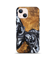 iPhone 13 mini Wood Live Edge Phone Case - Jonas (Black & White, 820001)