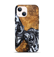 iPhone 14 Wood Live Edge Phone Case - Jonas (Black & White, 820001)