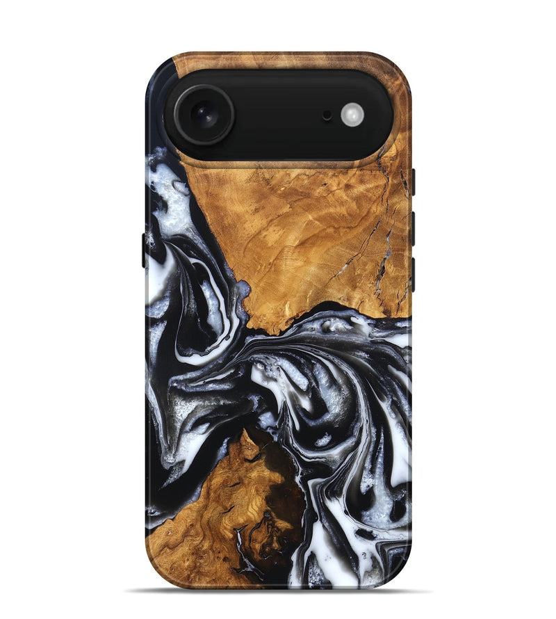 iPhone 17 Air Wood Live Edge Phone Case - Jonas (Black & White, 820001)