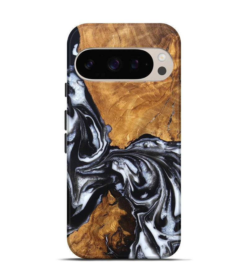 Pixel 10 Wood Live Edge Phone Case - Jonas (Black & White, 820001)