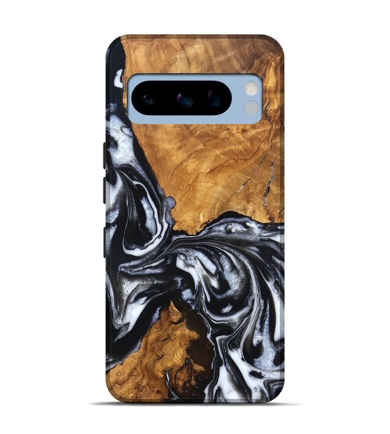 Pixel 8 Pro Wood Live Edge Phone Case - Jonas (Black & White, 820001)