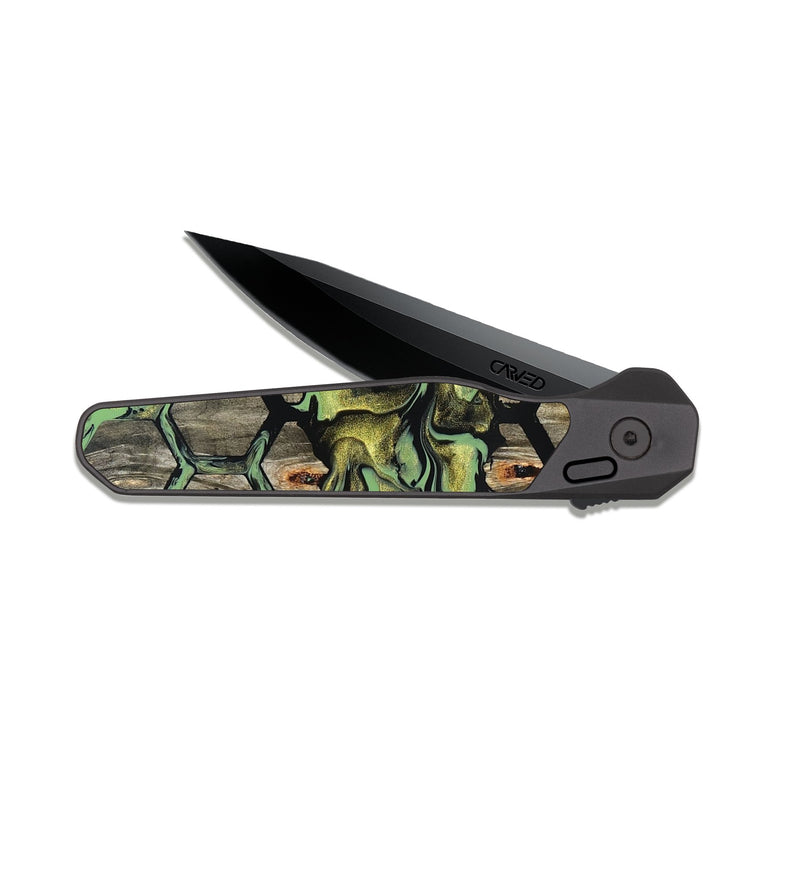 EDC Dark Slate Wood Pocket Knife - Adalee (Pattern, 820002)