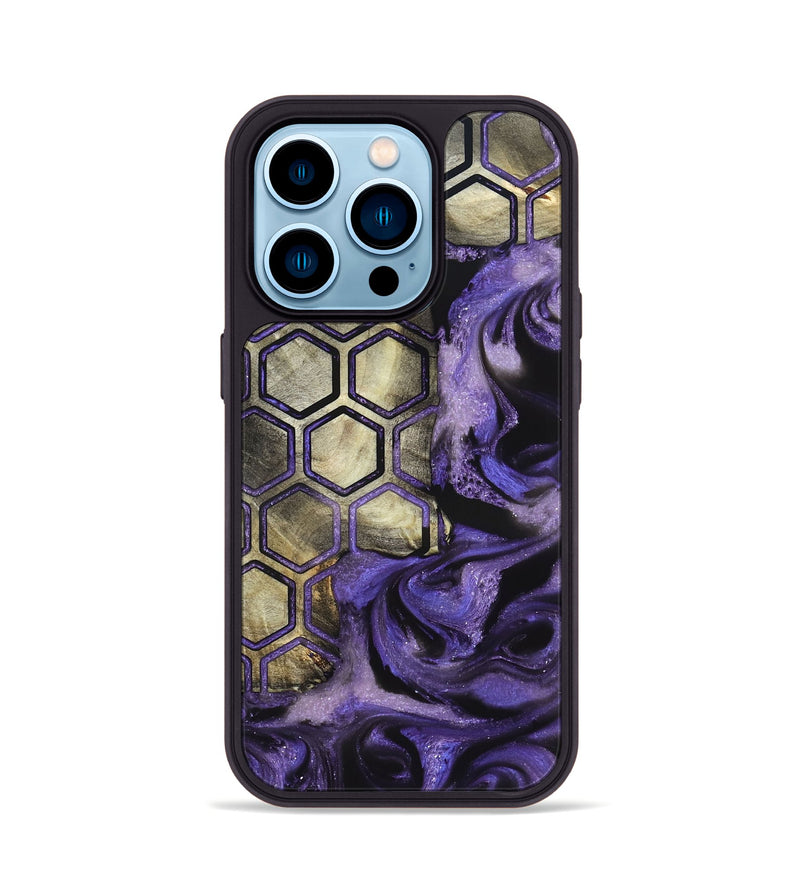 iPhone 14 Pro Wood Phone Case - Tricia (Pattern, 820003)