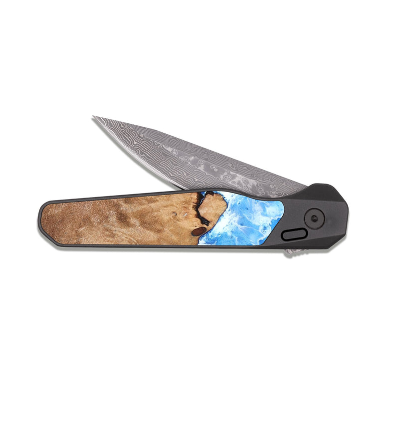 EDC Dark Damascus Wood Pocket Knife - Dusty (Coastal, 820004)