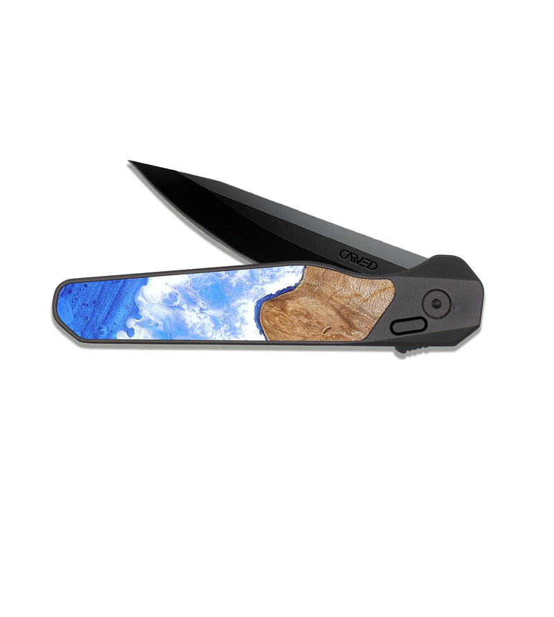 EDC Dark Slate Wood Pocket Knife - Sherryl (Coastal, 820012)