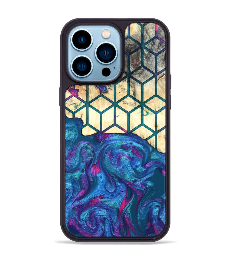 iPhone 14 Pro Max Wood Phone Case - Sharen (Pattern, 820019)